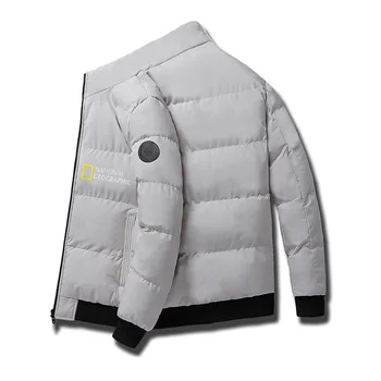 Iarna jacheta barbati casual stand guler hanorac stil de stradă brand bumbac jacheta barbati îngroșat strat termic M-5XL