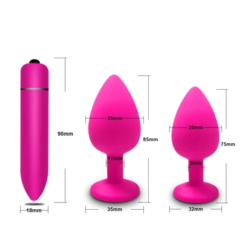 Incepator Silicon Anal Plug Dop de Fund de Prostata pentru Masaj Gay Produs Mini Erotic Glont Vibrator Jucarii Sexuale pentru Femei Barbati pentru Adulti 18
