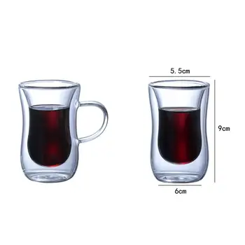 Inovatoare, cu Perete Dublu Izolat Ceașcă de Sticlă rezistente la Căldură Pentru Ceai Cafea Latte, Espresso, Ceai cu Gheață, mașină de spălat Vase Cani