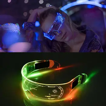 LED-Light-emitting Tehnologie Ochelari Electric Festival de Muzica Cyberpunk Futurist Sens Ochelari Bar Stralucitoare ochelari de Soare