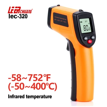 LEERCHUANG Digital cu Laser Infraroșu Termometru Arma Non-contact Pirometru Temperatura Metru de Înaltă Temperatură Scăzută Alarmă -58℉~752℉