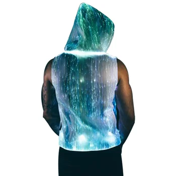 Lumisonata LED Pulover Hoodies Personalizate Cool Oameni de Dans Hanorac Cu Zip Jachete de Sus Om Club Fibra Optica Îmbrăcăminte