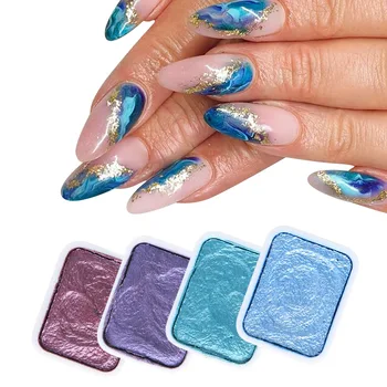 Magic Pearl Chrome Manichiura Nail Art Glitter Înflorit Vopsele Acuarelă Praf Pentru Unghii Ccesorios Pigment Decoratiuni