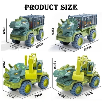 Masina de Jucarie Dinozauri de Transport Auto Dinozaur Camioane de Transport de Jucărie Indominus Rex Lumea Jurassic Dinozauri Jucarii de Cadouri de Craciun pentru Copii