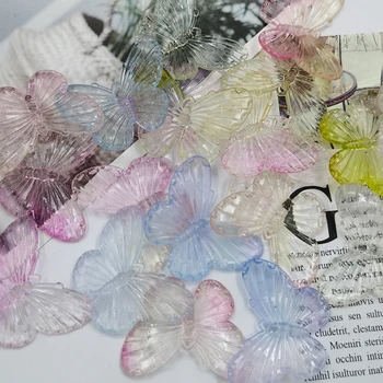 Mat transparent mat rose abs imitație pearl petale de flori fluture ac de păr în vrac margele DIY păr bijuterii accesorii