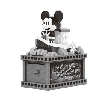 Mickey Mouse Micro Blocuri Clasic Steamboat Willie Disney Ochi Minnie Mouse, Donald Duck Mini Cărămizi Cifre Jucarii