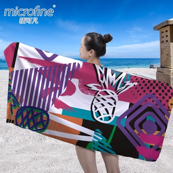 Microfine Prosoape de Plajă Colorate, Imprimate cu Uscare Rapidă Adult Microfibra Prosop de Baie de Camping, Costume de baie, Plaja de pe Litoral Prosoape 70x140cm