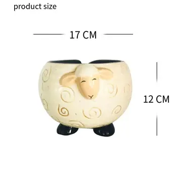 Minunat American Ceramice Oi Forma De Lână De Depozitare De Depozitare De Uz Casnic Cutie Fire Sac Fire Titularul De Cusut Organizator Croșetat Caz