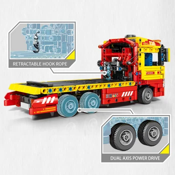 MOC Expert RC Ambulanță Camion de Incendiu Blocurile Orașului Tehnice de Control de la Distanță Inginerie Vehicul Cărămizi Jucarii Cadou Pentru Baieti