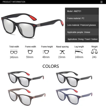 Moda Polarizat ochelari de Soare pentru Barbati Brand de Lux Ochelari Fotocromice de Polarizare de Conducere Ochelari Protectie UV Ochelari de sex Masculin Gafa 4