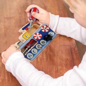 Montessori Șurubelniță Set De Bord Distractiv Montessori Ocupat Nava Set De Surubelnite Pentru Copii Șurubelniță Set De Jucării Pentru Copii Mici Copii