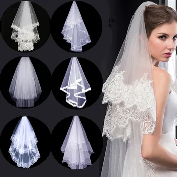 Noi 18 Stiluri de Handmade Alb Simplu Moda Lung Și Scurt, Voal de Mireasa pentru Mireasa pentru Căsătorie în Regulă Accesorii de Nunta Vinde Fierbinte
