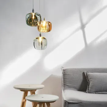 Nordic minimalist living crystal led candelabru post-moderne homestay studiu noptiera club de creație sala de mese candelabru