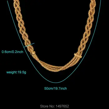 Noua Epocă de Aur Colier Barbati Jewelry18K de Aur de Culoare Lanț de Link-ul de 6MM Unic Net Lanț Colier en-Gros