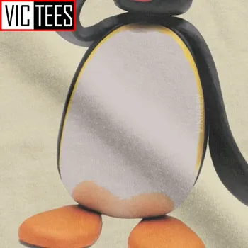 Noutatea Pingu Pinguin Tricou Barbati din Bumbac Tricou Serie de Desene animate Meme Copii ' 80 ' 90 Retro Drăguț Supradimensionate