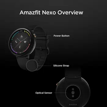Original Global Amazfit Nexo Smartwatch Bezel Ceramica 10 Moduri de Sport GPS Glonass 1.39 inch AMOLED Display pentru telefon Android 2