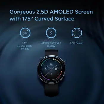 Original Global Amazfit Nexo Smartwatch Bezel Ceramica 10 Moduri de Sport GPS Glonass 1.39 inch AMOLED Display pentru telefon Android 3
