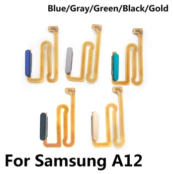 Original, Senzor De Amprentă Digitală Se Întoarcă Acasă Tastă Meniu Buton Cu Partea De Alimentare De Pe Partea Stanga Butonul De Cheia De Flex Pentru Samsung Galaxy A12