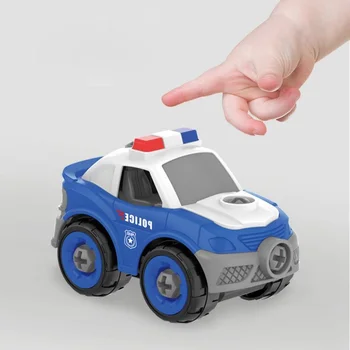 Piulița De Demontare, Încărcare Și Descărcare Motocicletă De Poliție Militară Rezervor Auto Copii Șurub Băiat Instrument Creativ De Învățământ Mașină De Jucărie