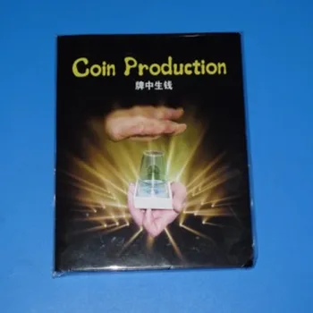 Producția de monede Trucuri Magice cu Monede/Inel Într-Card Truc de Aproape Magic Recuzita Illusios Strada Magician Magie Jucărie Amuzant
