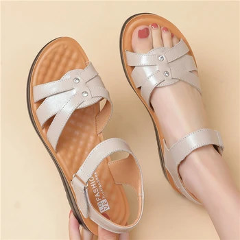 Sandale de vara Femei de Moda de Încălțăminte din Piele Moale Sandale Feminine Platforma Casual Confortabil Pantofi de Plaja si Mama Sandale ks61