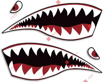 Shark Shark Gura Ochii Autocolant Auto Casca Motocicleta Tuning Design rezistent la Intemperii Pachet de 2 Casca de Curse Autocolante, Decalcomanii de Vinil
