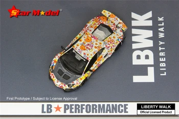 Star Model 1:64 Lambo Aventador LP700-4 LBWK LB2.0 floarea soarelui Kiki pictura cu Kato figura turnat sub presiune Model de Masina 4