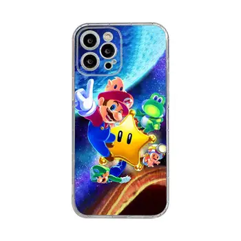 Super Mario Telefon Caz Pentru iphone 14 Plus 13 12 11 Pro Max Mini X XS XR Moale Capac Transparent