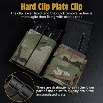 Tactic 9mm 5.56 Molle Revista Husă Kydex Introduce Stil Clip Curea pentru Curea de Vânătoare Paintball Mag Toc Triple Pusca Pistol 4