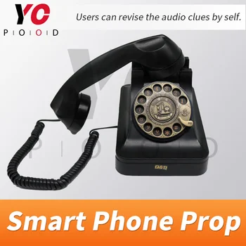Telefon inteligent Prop Escape Room Prop Formați numărul corect de a auzi indicii sau eliberarea de blocare Antiquie Telefon Prop