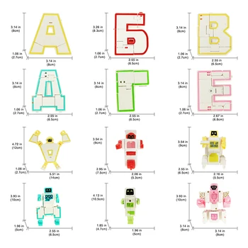 Transformarea Roboți Puzzle-uri Jocuri rusă Deformate Alfabetul Robot Asambla Modelul de Educație Montessori Jucarii pentru Copii