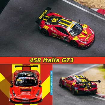 TW 1:64 458 Italia GT3 Curse Aliaj Diorama Masina Model de Colectie in Miniatura Carros Jucării În Stoc Asfalt Funcționează