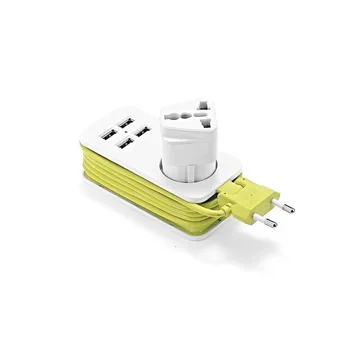 UE prelungitor Cu USB Portabil Extensie Soclu Europene Plug 1,5 m Cablu prelungitor Adaptor de Călătorie