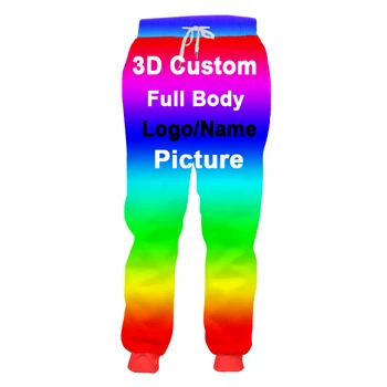 UJWI Primavara Toamna Barbati Casual Pantaloni Sudoare de Imprimare Lup În Zăpadă 3D pantaloni de Trening Om Plin Lungime Talie Elastic Joggeri Dropship