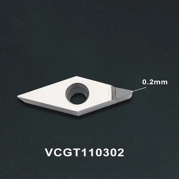 VCGT110304 Diamant cnc Carbură de a Introduce VCGT VCMW110308 VCMT Introduce PCD Internă Instrumente de Cotitură Cutter pentru Strung din Aluminiu Lemn 1 buc