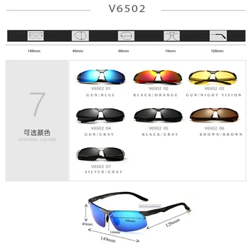 VEITHDIA Aluminiu Magneziu Bărbați Polarizat ochelari de Soare Viziune de Noapte Oglindă de sex Masculin Ochelari de Soare Ochelari de cal Oculos Pentru Bărbați 6502