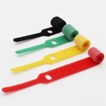 Velcro cravată de culoare reutilizabile fixare cravată în formă de ac Velcro finisare instrument, folosit pentru a repara erorile de căști, mouse, cabluri, linii telefonice